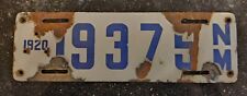 1920 - 1923 New Mexico NM Porcelain License Plate Car Tag Registration 1921 1922 picture
