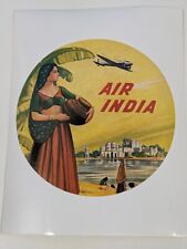 Air India Airways Luggage Label Sticker Airlines picture
