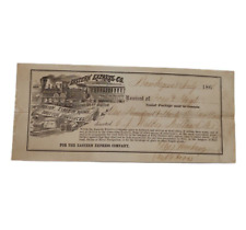 Eastern Express Co. Receipt 10 July 1868 Railroad Delivery picture