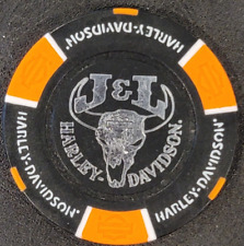 J&L HD (Black/Orange) SOUTH DAKOTA ~ Harley Davidson Poker Chip picture