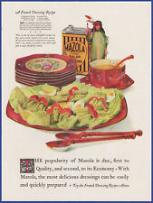 Vintage 1925 MAZOLA Salad & Cooking Oil Kitchen Décor 20's Print Ad picture