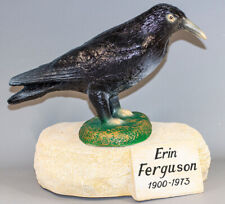 Funeral Urn Adult Human Ashes Holder Memorial Sculpture Raven Remembrance Unique picture