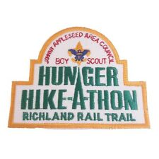 Vintage Boy Scouts Patch Hunger Hike A Thon Johnny Appleseed Richland Rail Trail picture