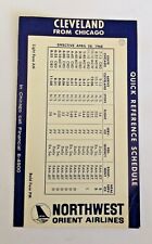 Northwest Orient Airlines  QUICK REFERENCE SCHEDULE 1968 CHICAGO CLEVELAND picture
