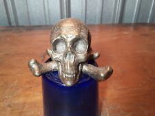 Skull And Crossed Bones Solid Brass 3 Lbs. picture