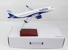 1/100 Scale Indigo A320 Static Aircraft Passenger Plane Display Model Toy picture
