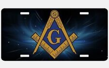 Masonic Space Freemasonry Blue Universe Aluminum License Plate Car Front 6