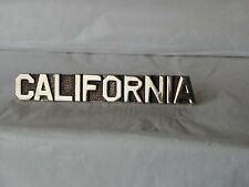 CALIFORNIA Silver Chrome Lapel Jacket Pin 2.75