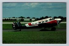Oshkosh WI-Wisconsin, Island Air Beech 18, Plane Transportation Vintage Postcard picture