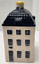 KLM Airlines Bols Delft Blue Miniature Amsterdam House #55 Empty 4.25” Tall picture