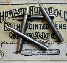 Four Vintage Howard Hunt 107 Hawk Quill Dip Pen Nibs Crowquill picture