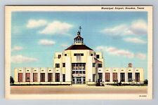 Houston TX-Texas, Municipal Airport, Antique, Vintage Postcard picture