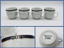 SET of 4 NOS Vintage DELTA AIRLINES 1st First Class 6 oz AMKO China Coffee Cups picture