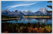Wyoming Jackson Lake Vintage Postcard picture