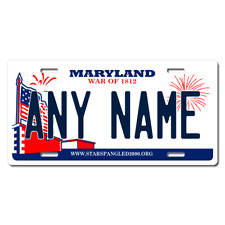 Personalized Maryland License Plate for Bicycles, Kid's Bikes & Cars Ver 2 picture