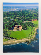 Greetings from Newport Aerial View Cliffwalk and the Breakers Postcard Unposted picture
