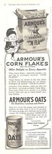 1918 Armour Corn Flakes Antique Print Ad WW1 Era Breakfast Delight Appetite picture