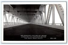 c1930's San Francisco Oakland Bay Bridge California CA RPPC Photo Postcard picture