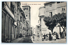 c1910 Scene at Santo Tome Street Toledo Spain Antique Unposted Postcard picture