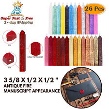 26 Pcs Antique Sealing Wax Sticks With Wicks For Postage Letter Retro Seal Stamp picture