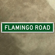 Flamingo Road Las Vegas Nevada street blade road sign 1963 36x7 Casino Rat Pack picture