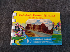 Vintage 1960s Mini Souvenir Photo Postcard Album Bad Lands National Monument SD picture