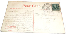 OCTOBER 1908 PRR PENNSYLVANIA RAILROAD HUNTINGDON & HOLLIDAYSBURG RPO POST CARD picture