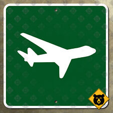 Airport airplane road sign general service highway guide marker 12x12 picture