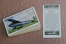 AEROPLANES OF TODAY ,(GB & GERMAN) 1936, UNITED TOBACCO (SOUTH)  CIGARETTE CARDS picture
