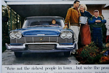 1958 Plymouth Blue Vintage Original Print Ad 8.5 x 11