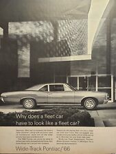 '66 Pontiac Wide-Track Tempest Fleet Car Division Vintage Print Ad 1965 picture