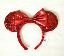 Disney Parks REDD Pirate Red Sequins Minnie Mouse Ears Bow Headband - NEW picture