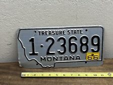 Vintage Montana license plate 1963-66 single ~Butte Silverbow County ~1-23689 picture