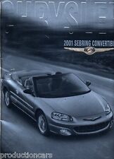 2001 Chrysler Sebring Convertible Original Sales Brochure Book Catalog picture