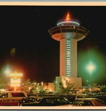 LANDMARK HOTEL Las Vegas Nevada NV. Postcard closed1990 IMPLODED nowaParking Lot picture