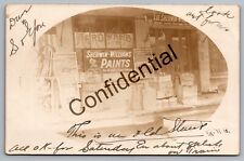 Real Photo Sherwin-Williams Paints Hardware Store Whitesville NY RP RPPC D88 picture
