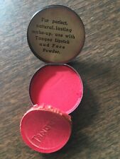 Vintage Tangee Rouge Compact Tin Theatrical Red Powder w/ Puff George W Luft picture