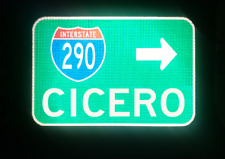 CICERO Interstate 290 route road sign, Illinois picture