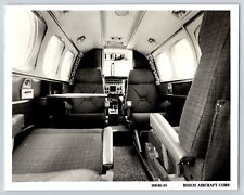 Aviation Airplane c1969 Beechcraft King Air B90 Cabin Interior 8x10 B&W Photo C4 picture