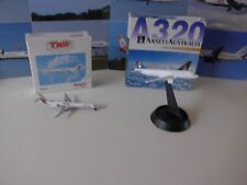 Ansett A320 Dragon wings No 55011-10 cms & TWA MD-82 Herpa  No 511247- 9 cms picture