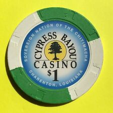 (1) Cypress Bayou $1 Chitimacha Charenton, Louisiana Poker Casino Chip ON6 picture
