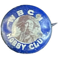 Chicago Public Radio TV WBCN Hobby Club Pin 17mm Litho Button Green Duck Co y2K picture