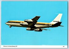 Airplane Postcard Monarch Airlines Boeing 707 In Flight CB4 picture
