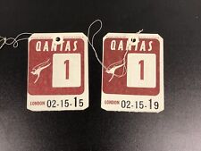 2x Qantas Baggage/Luggage Tags/Labels From The 1970s (North America Route) picture