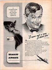 VINTAGE 1945 BRANIFF AIRWAYS PRINT AD picture