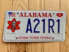 2001 to 2012 Alabama Atomic Nuked Veteran License Plate picture