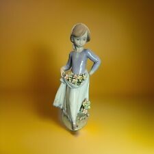 LLADRO”PRECIOUS PETALS “#5894” PORCELAN,GIRL WITH FLOWERS  picture
