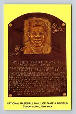 Cooperstown NY- New York, Willie H. Mays Plaque, Antique, Vintage Postcard picture