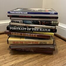 Train and Railroad Book Lot of 14 Coffee Table and Reference Books about Trains picture