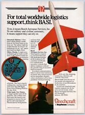 1985 Beechcraft Aviation Ad Beech Aerospace Services Missile BASI Military picture